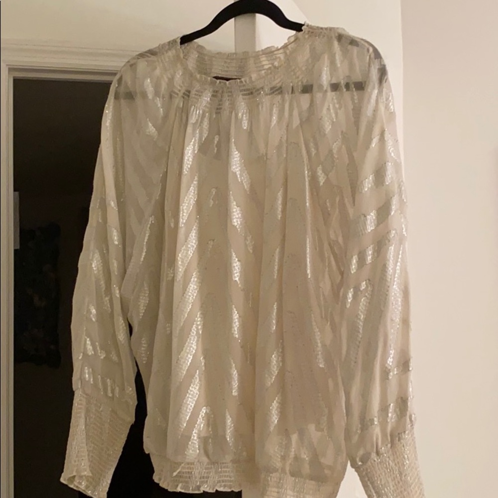 BCBC like new silver blouse